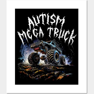 Autism Mega Truck Posters and Art